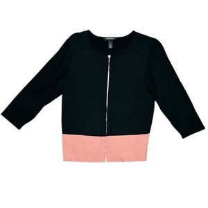 White House Black Market Zip-Up top. 
Size L